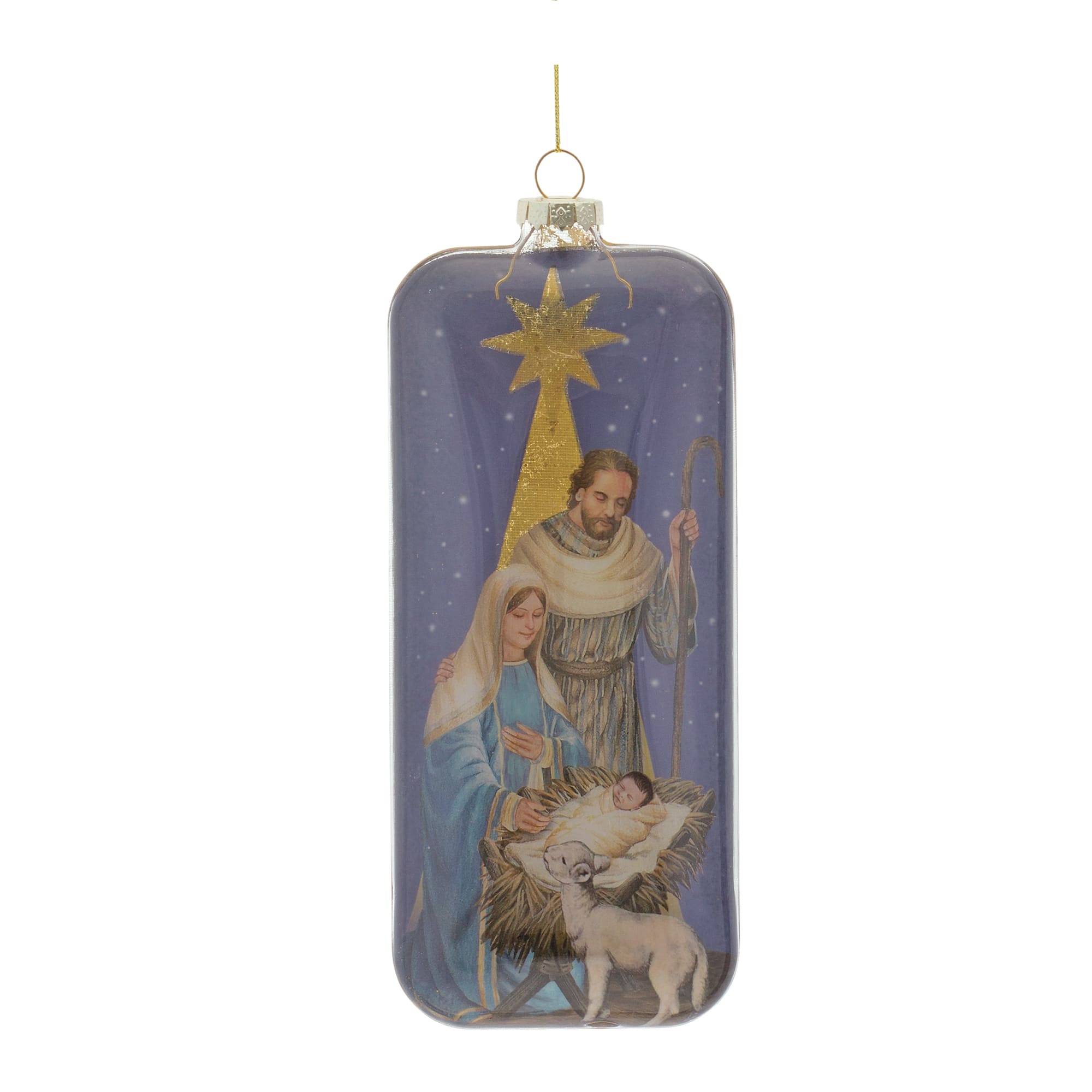 6ct. 8" Nativity Glass Ornament